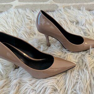 Marc Fisher Ltd light natural patent leather stiletto heels